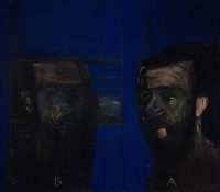 Sławomir Karpowicz: Double self-portrait, A/B